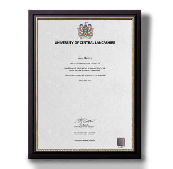 Fake-Diploma from Central Lancashire