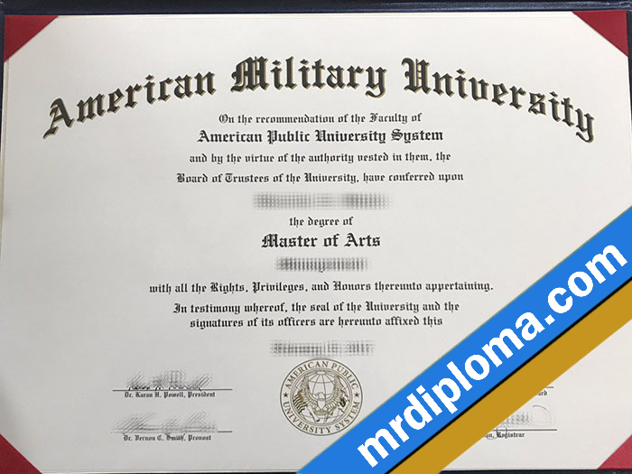 American Public University Custom Printable Degree Certificate