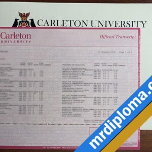 Carleton University Transcrpt Sample