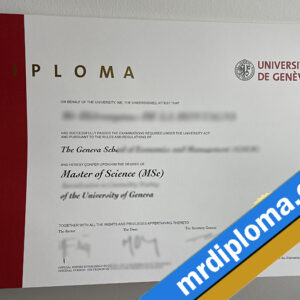 Université de Genève Custom Printable Degree Diploma